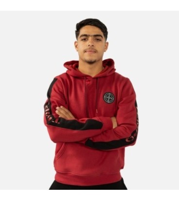 Tempo Sweat à Capuche Rouge Bordeau